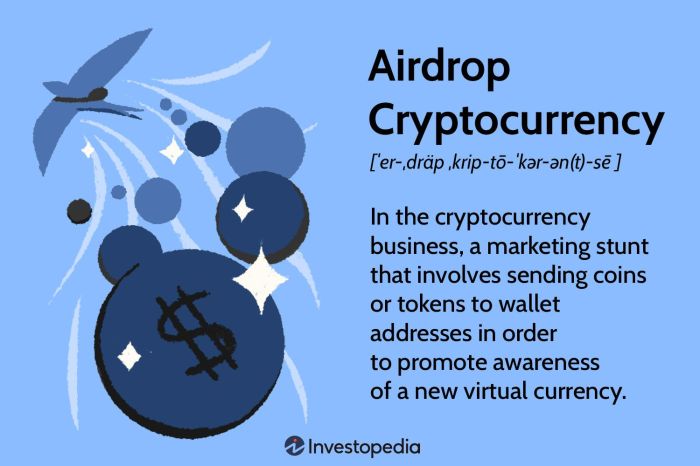 How to participate in a cryptocurrency airdrop.