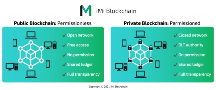 Private public blockchain vs blockchains difference